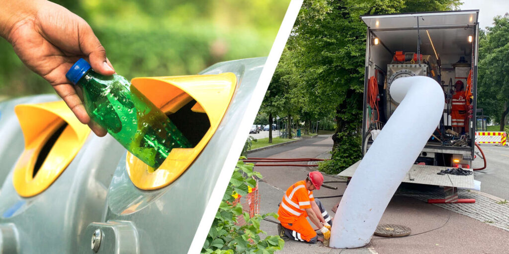 Plastflasker kan gjenbrukes i filtstrømper