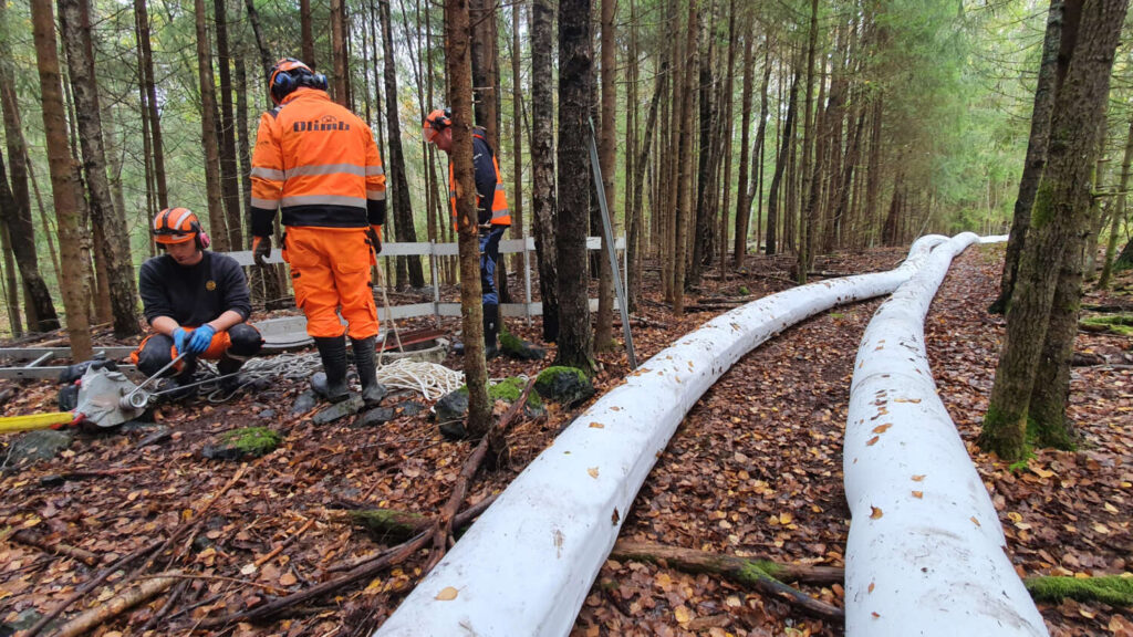 Overpumping i skogsområde