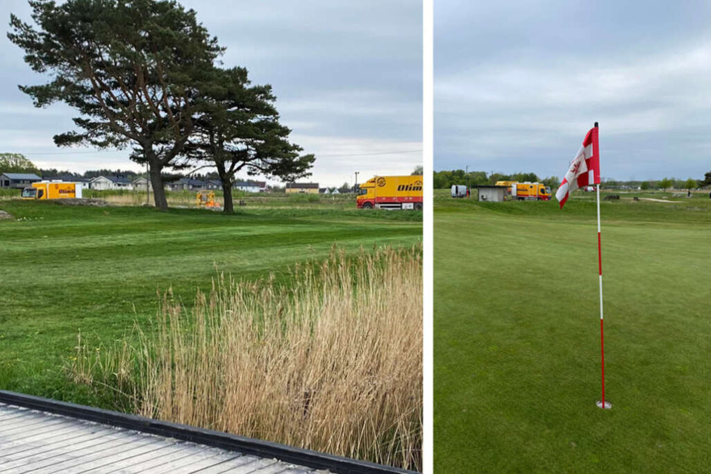Golfbanen til Gamle Fredrikstad Golfklubb var i full drift hele tiden mens arbeidene pågikk. Ingen nye hull ble laget i banen.