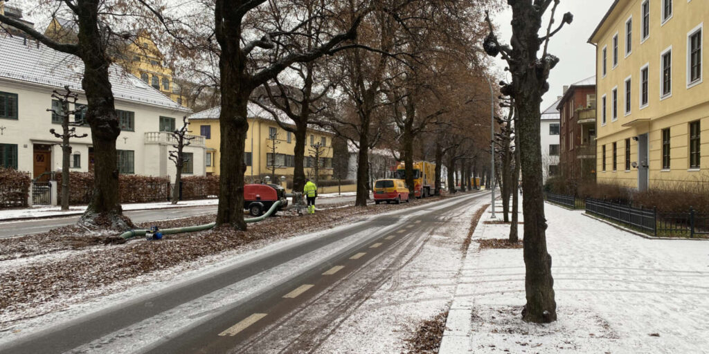 Gammelt avløpsrør rehabilitert uten å grave opp verneverdig allé