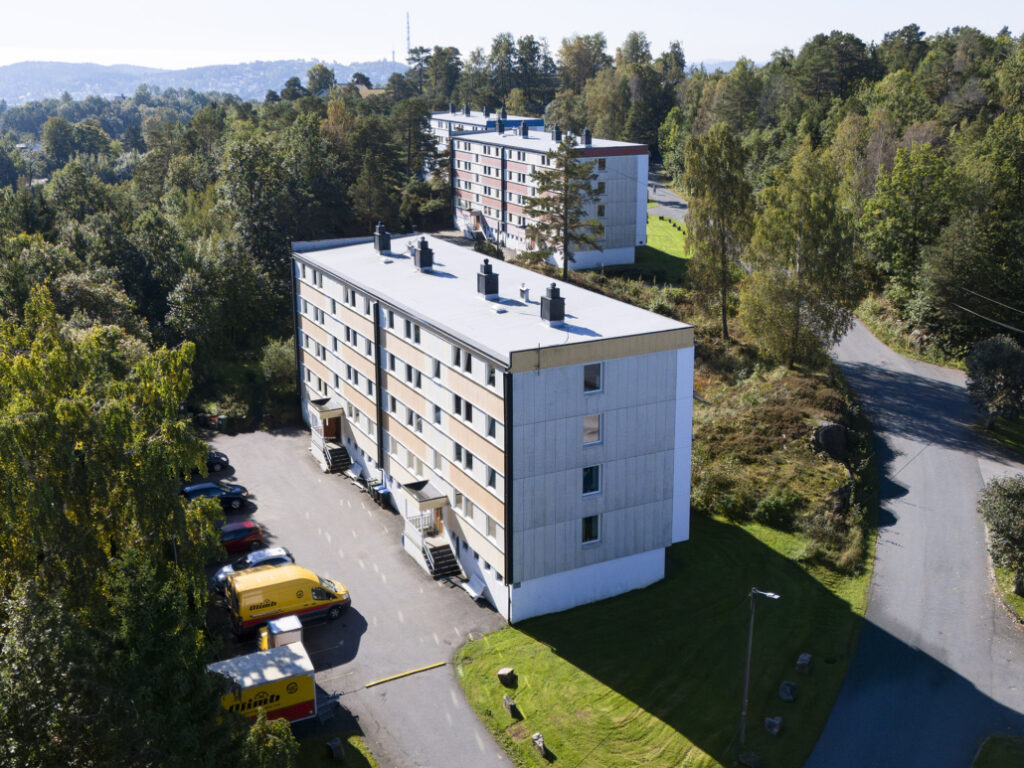 Nyli Borettslag består av tre blokker over fire etasjer, med til sammen 48 leiligheter.