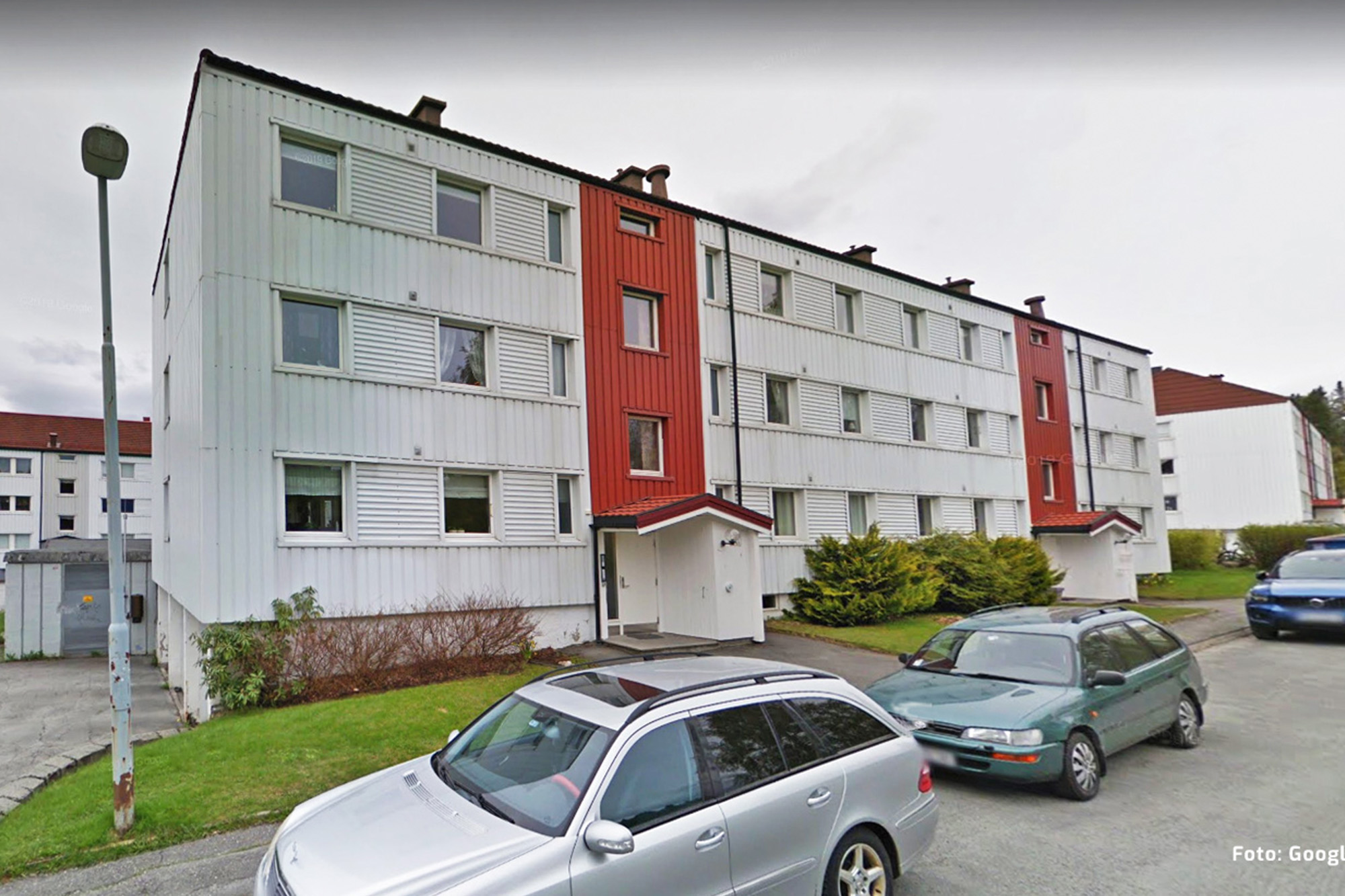De to lavblokkene i Viktor Baumannsvei 34 og 38 ble bygget i 1954. Alle de originale avløpsrørene var utslitte og trengte rehabilitering. Foto: Google Maps.