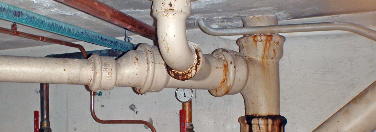 Eldre rør før rørfornying