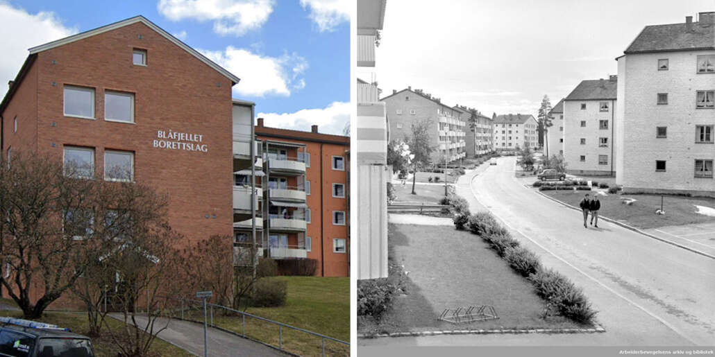 Blåfjellet Borettslag nå og før (2022 og 1964)