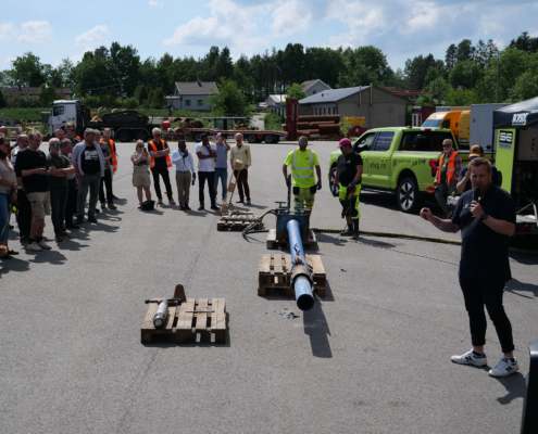 Etablering av nye rør med utblokking