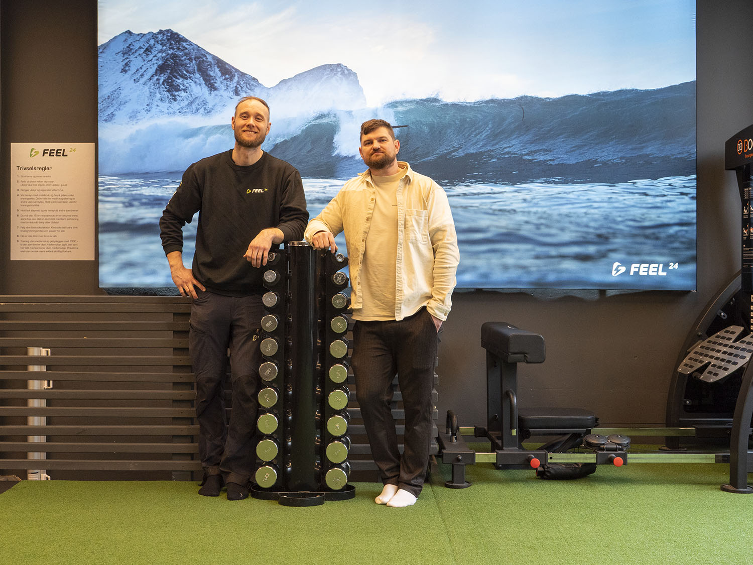Kristian Stavik hos Feel24 MidtNorge og Tor Eirik Hermansen i Olimb Rørfornying AS